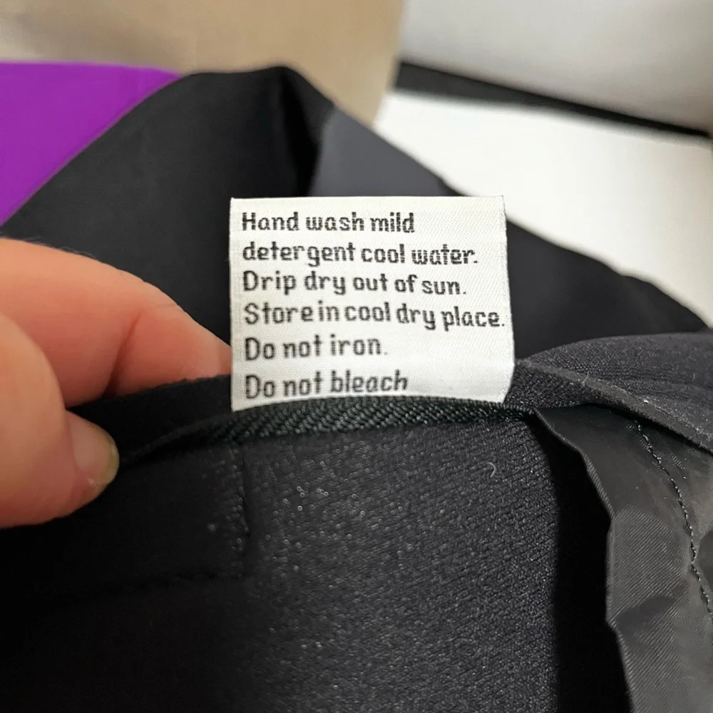 Purple and Black scuba suit Swimwear with Full-Length Design